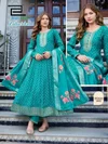 Zubeida By Blue Hills Mal Chanderi Plus Size Anarkali Kurti Set 
